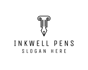 Pen - Law Colum Pen Nib logo design