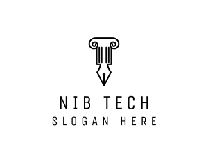 Nib - Law Colum Pen Nib logo design