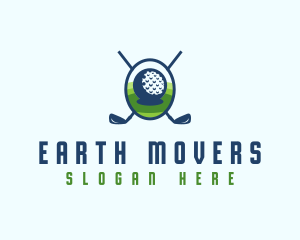 Golf Ball Sports Logo