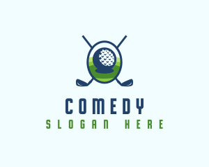 Golf Ball Sports Logo