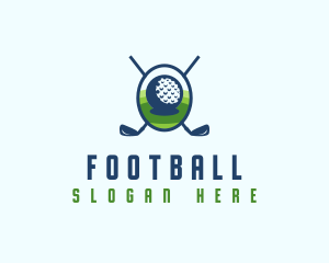 Golf Ball Sports Logo