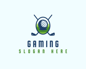 Golf Ball Sports Logo