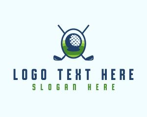 Golf Ball Sports Logo