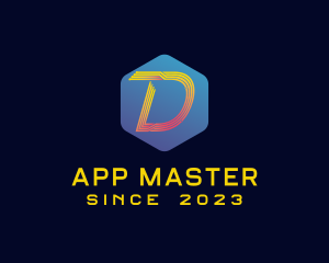 Apps - Cyber Tech Letter D logo design