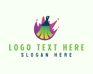 Latex - Brush Paint Splatter logo design