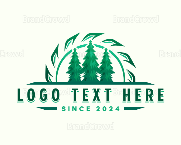 Timber Logging Forest Logo