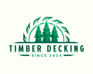 Timber Logging Forest logo design