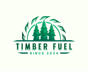 Timber Logging Forest logo design