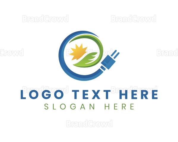 Eco Friendly Energy Plug Logo