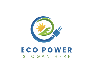 Renewable - Eco Friendly Energy Plug logo design