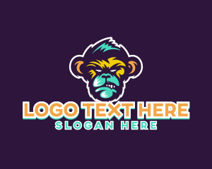League - Angry Monkey Ape logo design
