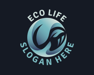 Sustainability - Leaf Hand Sustainability logo design