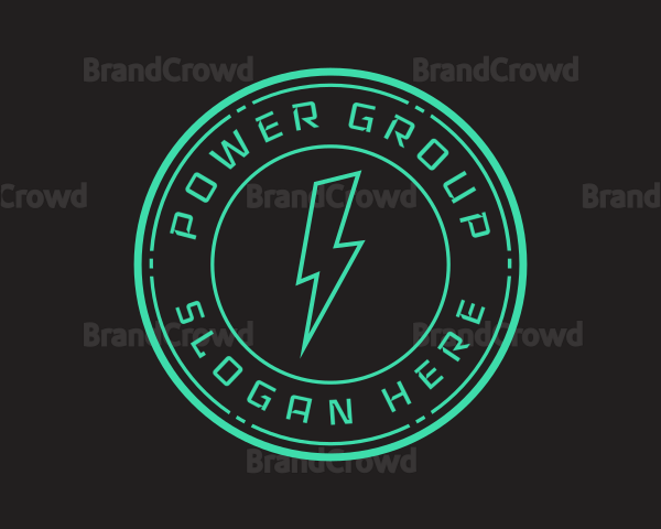 Techno Lightning Badge Logo