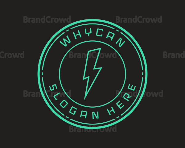 Techno Lightning Badge Logo