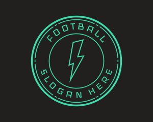 Computer - Techno Lightning Badge logo design