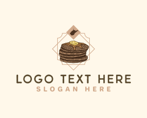 American - West Virginia Pancake logo design