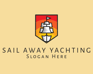 Galleon Ship Sailing logo design