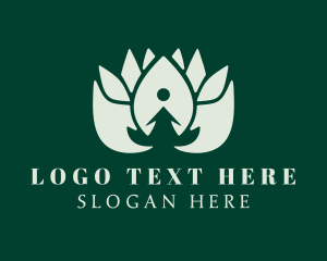 Mindfulness - Lotus Flower Spa logo design