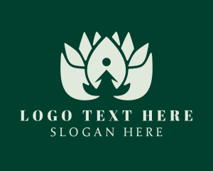 Meditation - Lotus Flower Spa logo design