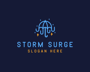 Umbrella Storm Weatherproofing logo design