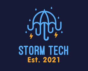 Storm - Umbrella Storm Weatherproofing logo design
