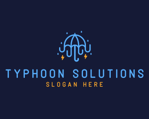 Umbrella Storm Weatherproofing logo design