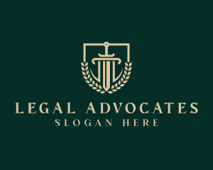 Legal Justice Sword logo design