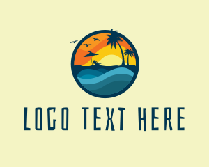 Beach Resort - Tropical Beach Resort logo design