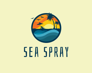 Tropical Beach Resort  logo design