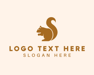 Animal - Golden Squirrel Animal logo design