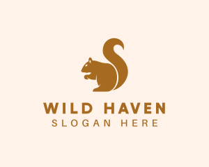 Golden Squirrel Animal logo design