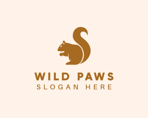 Golden Squirrel Animal logo design