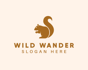 Golden Squirrel Animal logo design