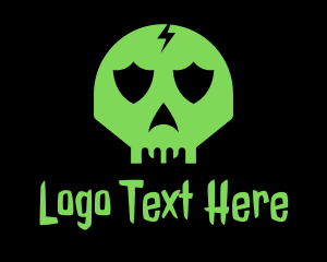 Skull And Crossbones - Scary Skull Gaming logo design