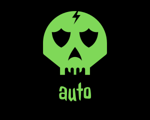 Black Skull - Scary Skull Gaming logo design
