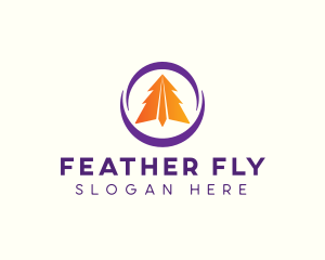 Paper Plane Fly logo design