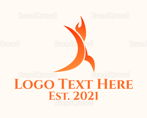Yoga Pose Fire Therapy Logo