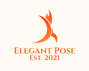 Pose - Yoga Pose Fire Therapy logo design