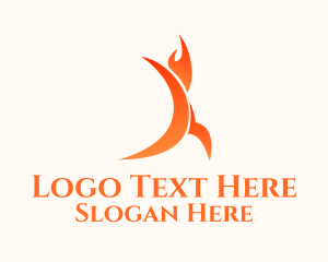 Yoga Pose Fire Therapy  Logo