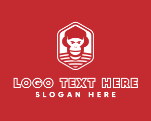 Hexagon - Monkey Ape Chimp Hexagon logo design