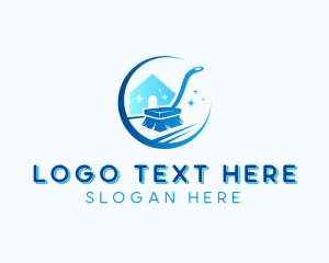 Clean - Home Cleaning Brush logo design