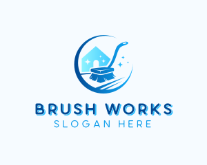 Brush - Home Cleaning Brush logo design