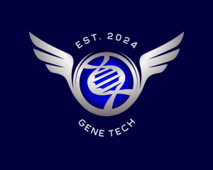 Dna - DNA Genetic Wings logo design