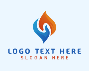 Cool - Warm & Cold Temperature logo design