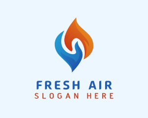 Warm & Cold Temperature logo design