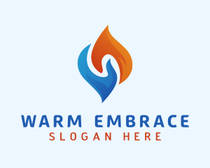 Warm & Cold Temperature logo design