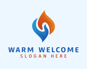 Warm & Cold Temperature logo design