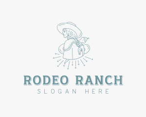 Cowgirl - Cowgirl Woman Buckaroo logo design