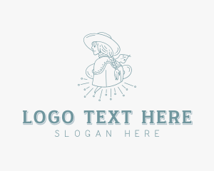 Woman - Cowgirl Woman Buckaroo logo design