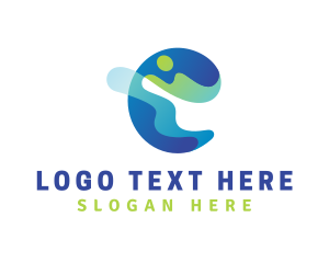 Cleaning - Artistic Letter C Splash logo design